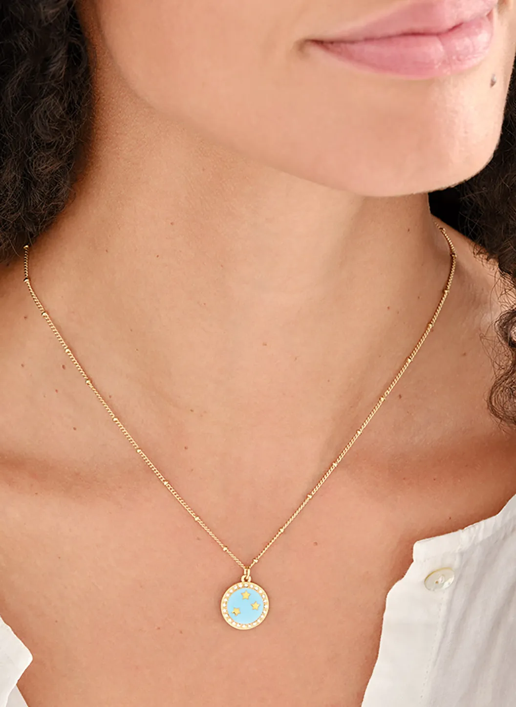 Gold Turquoise Star Pendant