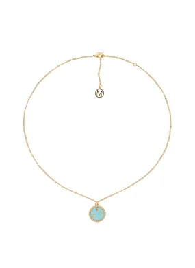 Gold Turquoise Star Pendant