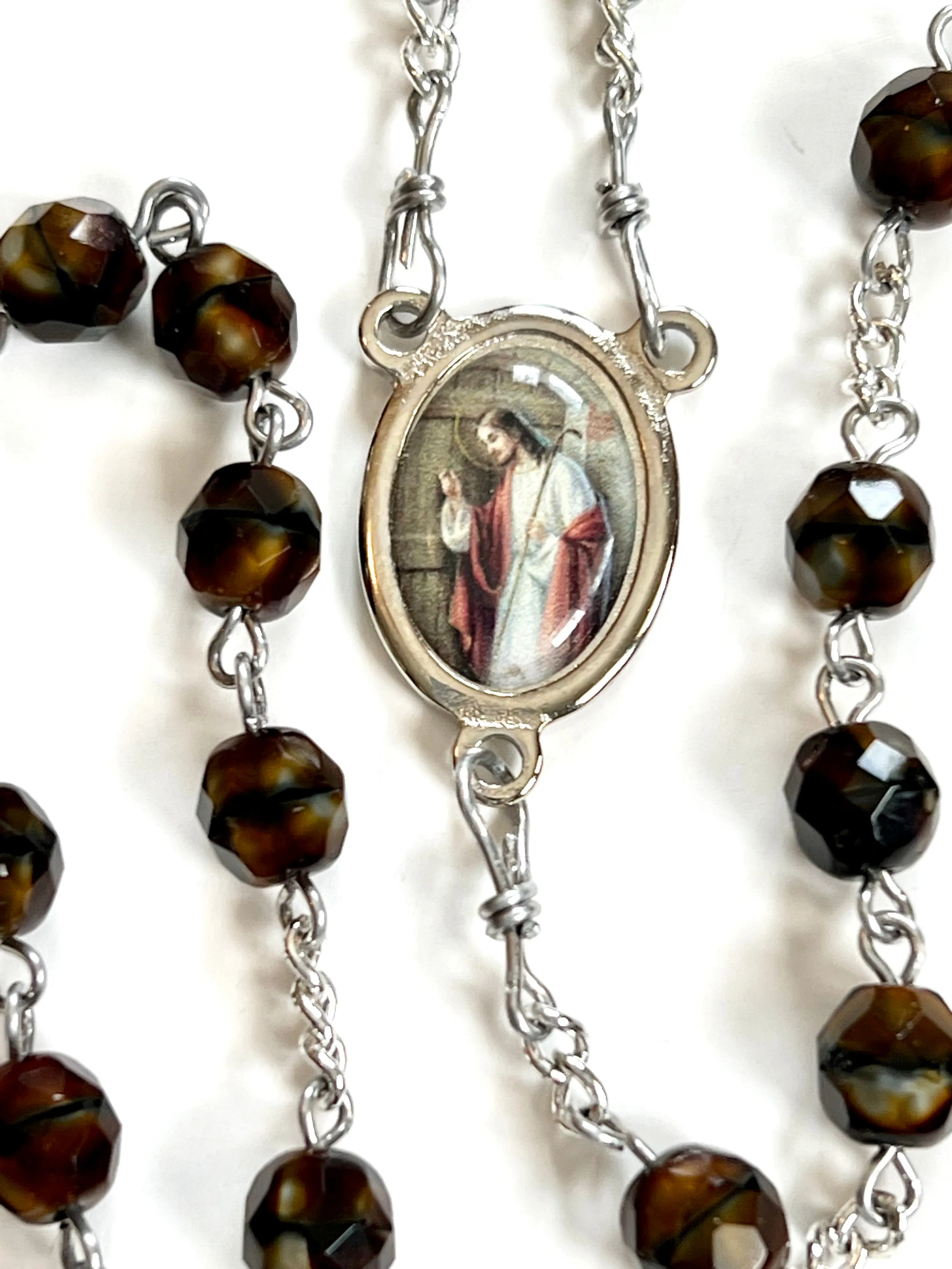 Good Shepherd Tiger’s Eye Rosary
