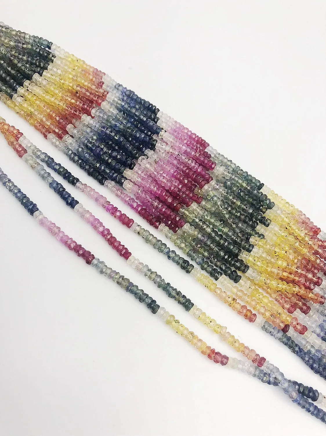 HALF OFF SALE - Rainbow Sapphire Gemstone Beads, Full Strand, Semi Precious Gemstone, 13"