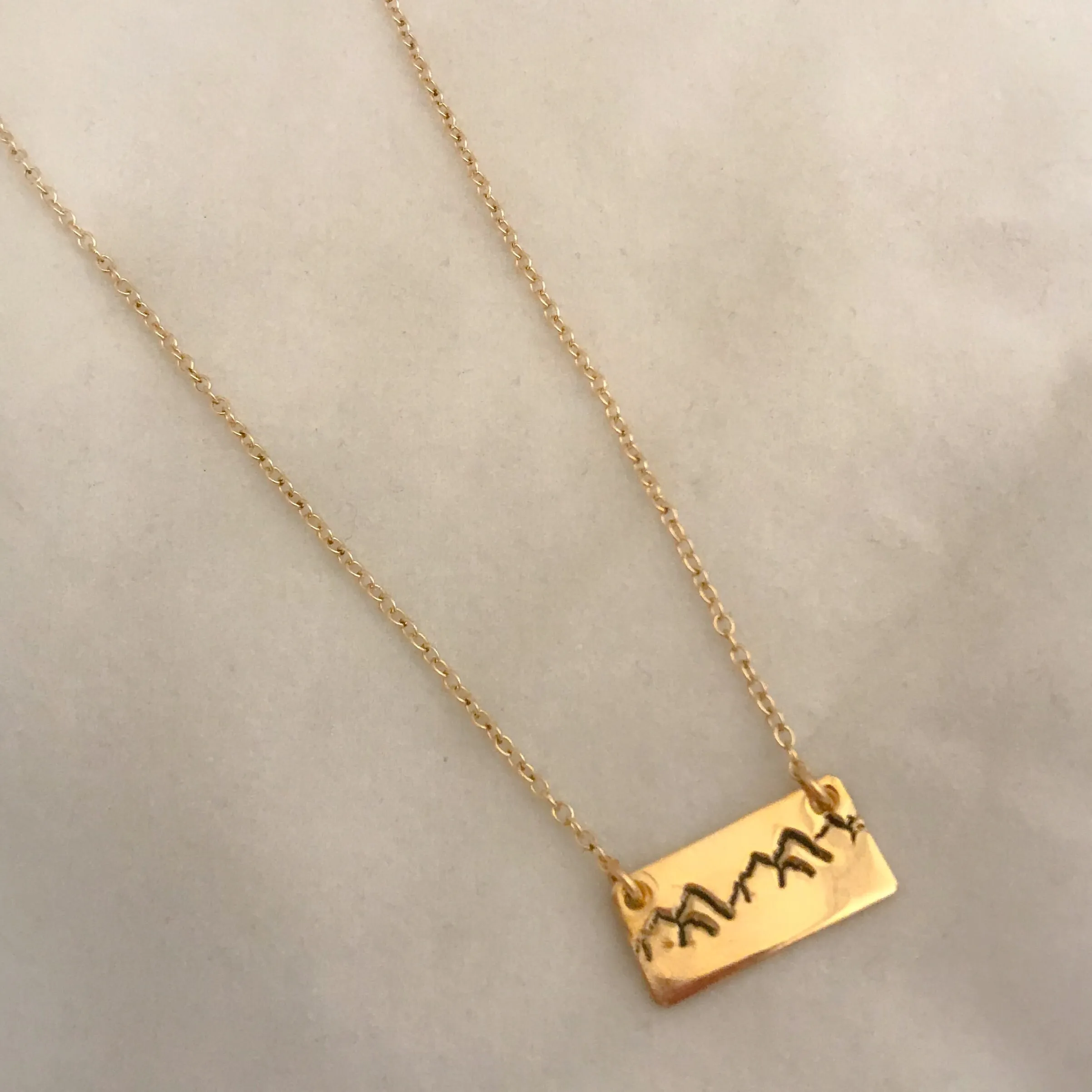 Hand stamped Mountain Bar