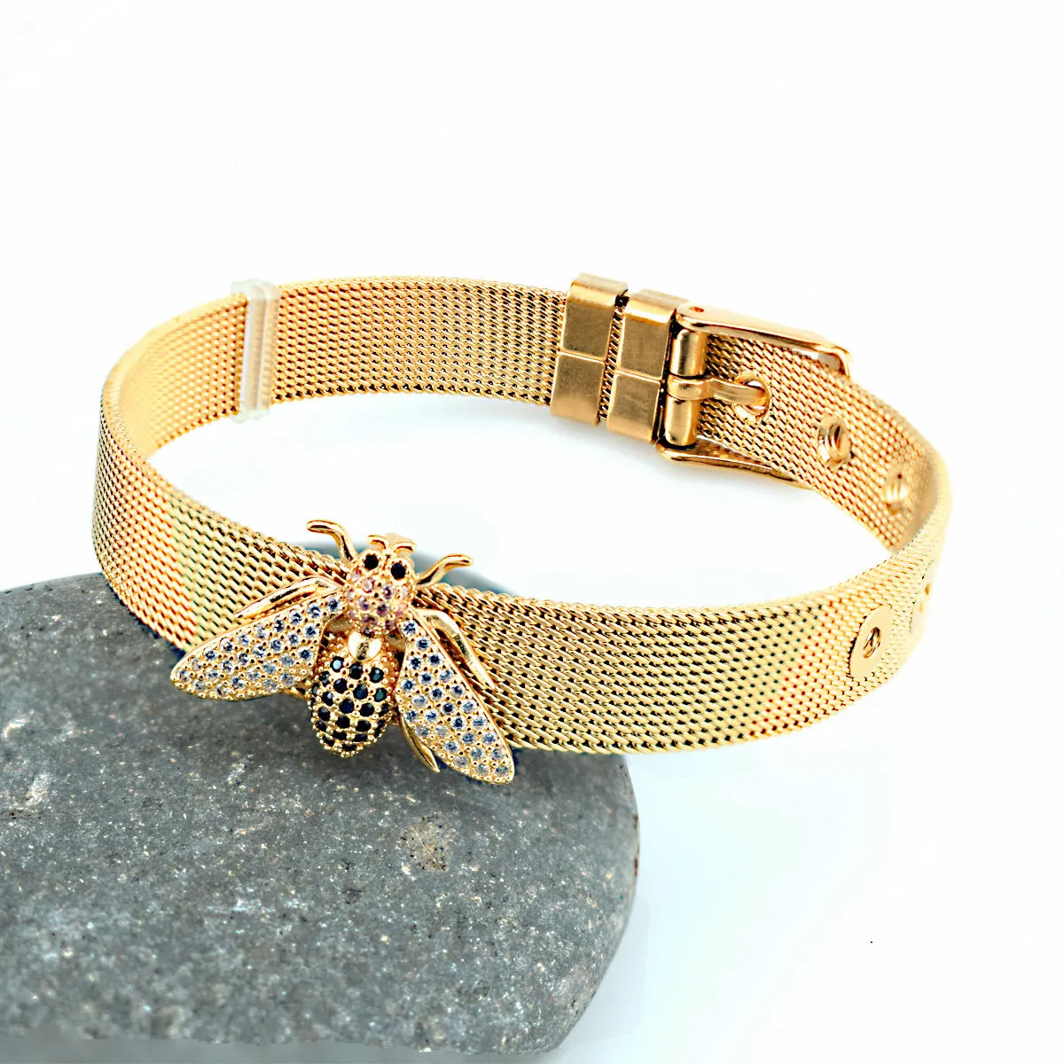 Honey Bee Styled Rose Gold Bracelet JLTB0592