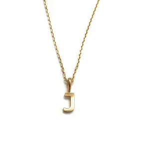 J Initial Gold Pendant