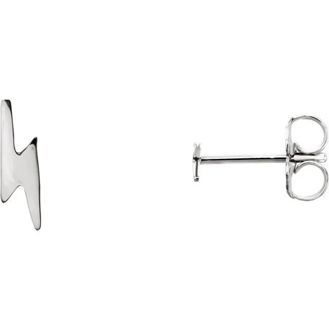 Lightning Bolt 14K Gold Earrings