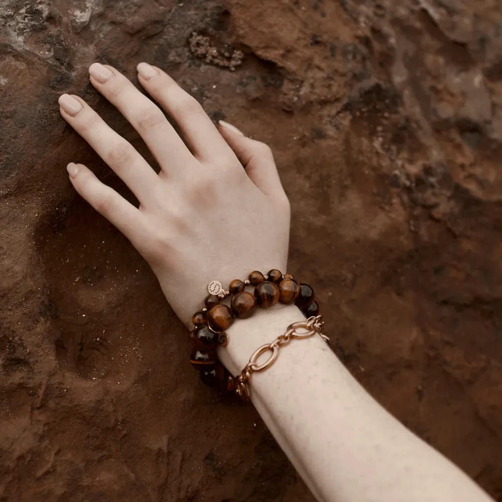 Luna / Bracelet / Tiger's Eye   Gold