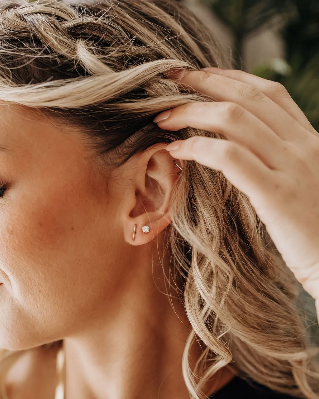 Minimalist Bar Studs | Gold Filled