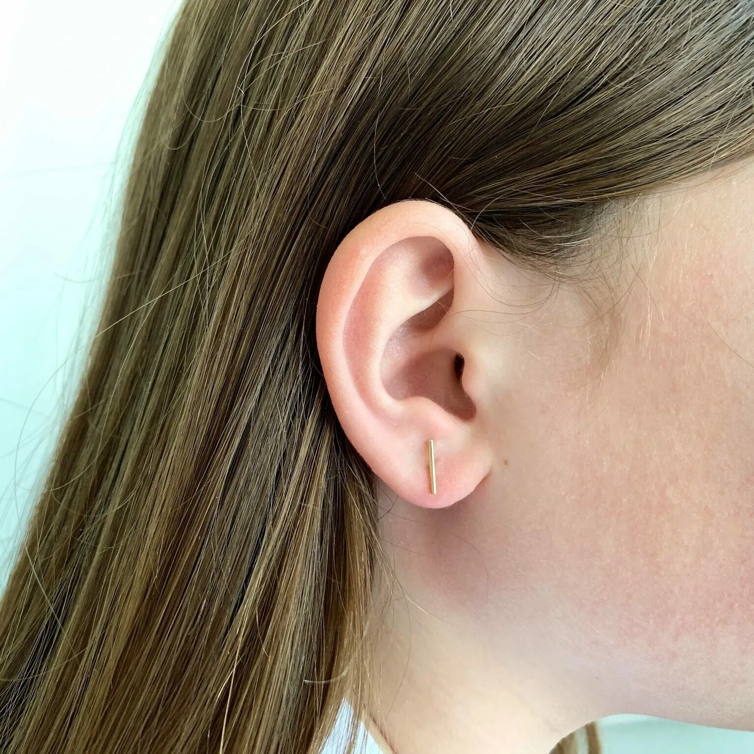 Minimalist Bar Studs | Gold Filled