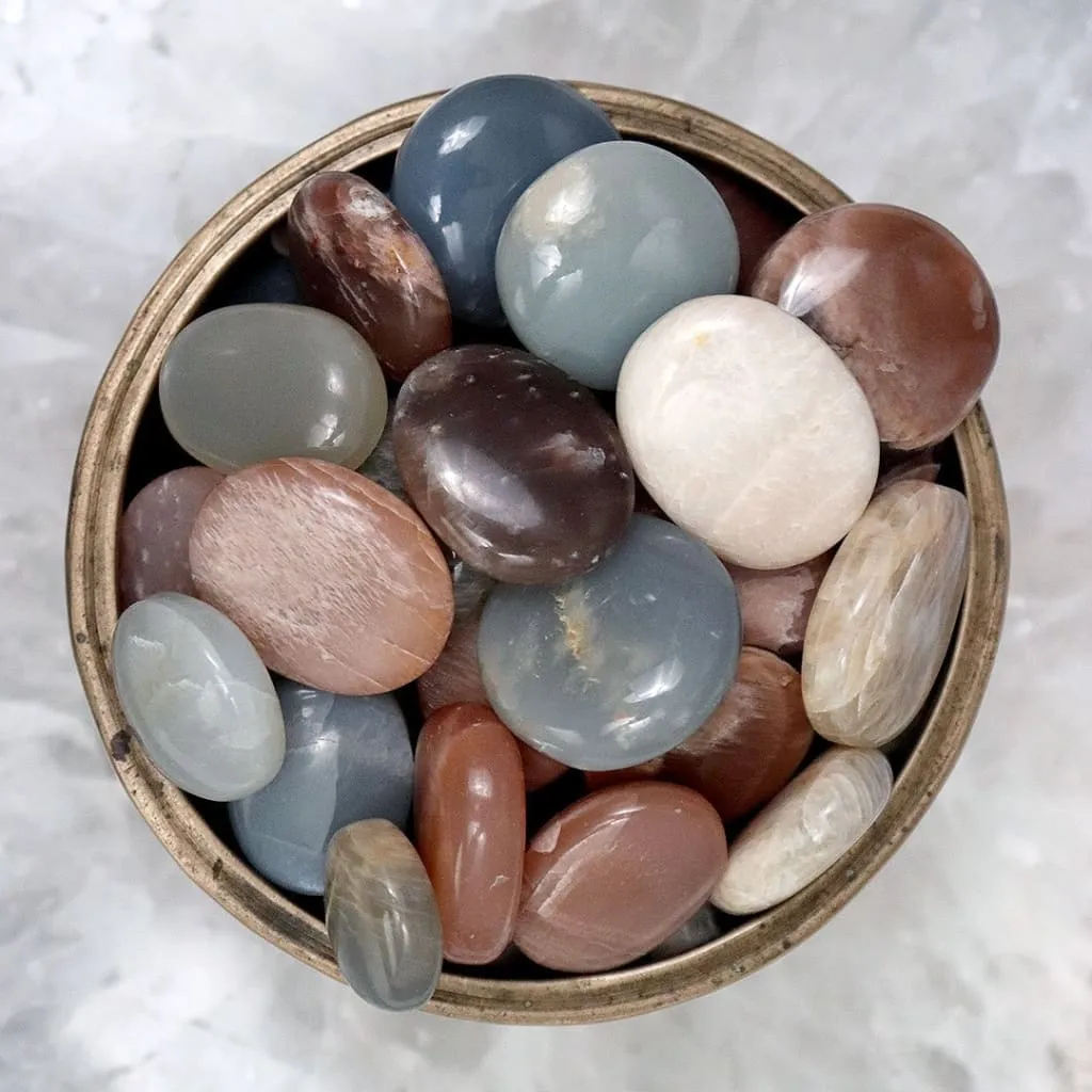 Mixed Moonstone Button