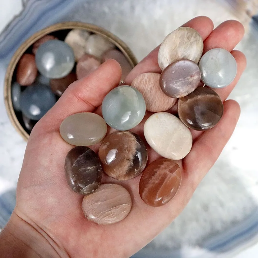 Mixed Moonstone Button