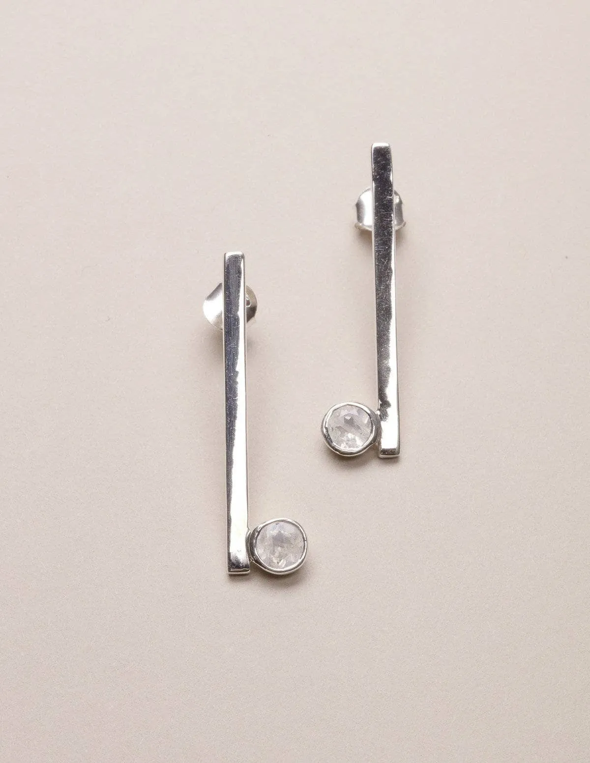 Moonstone Raise the Bar Earrings