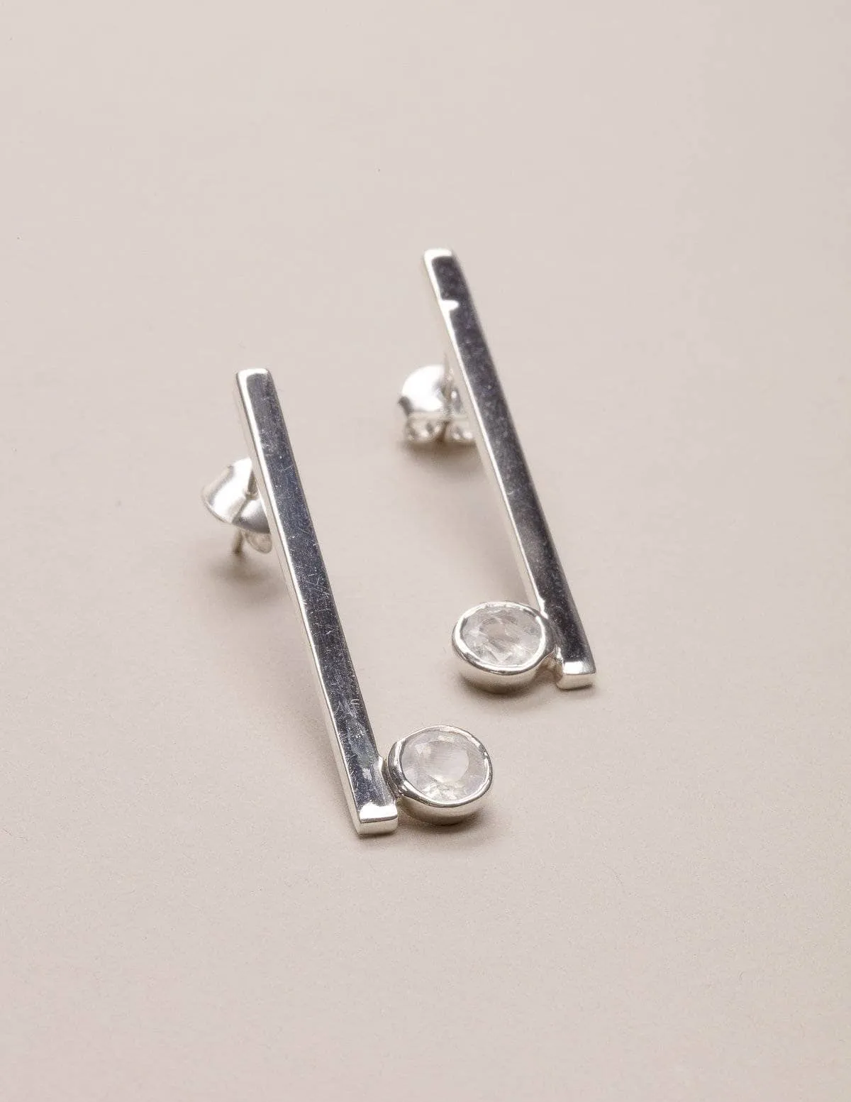 Moonstone Raise the Bar Earrings