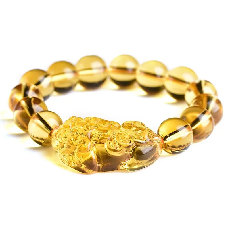 Natural Citrine Pixiu Wealth Bracelet