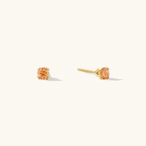 November Birthstone Stud Earrings (Citrine)
