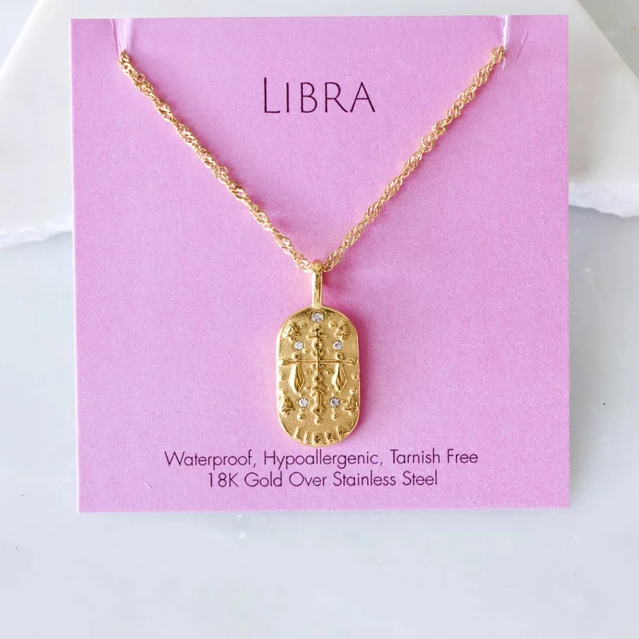 Oval Zodiac Sign Necklaces