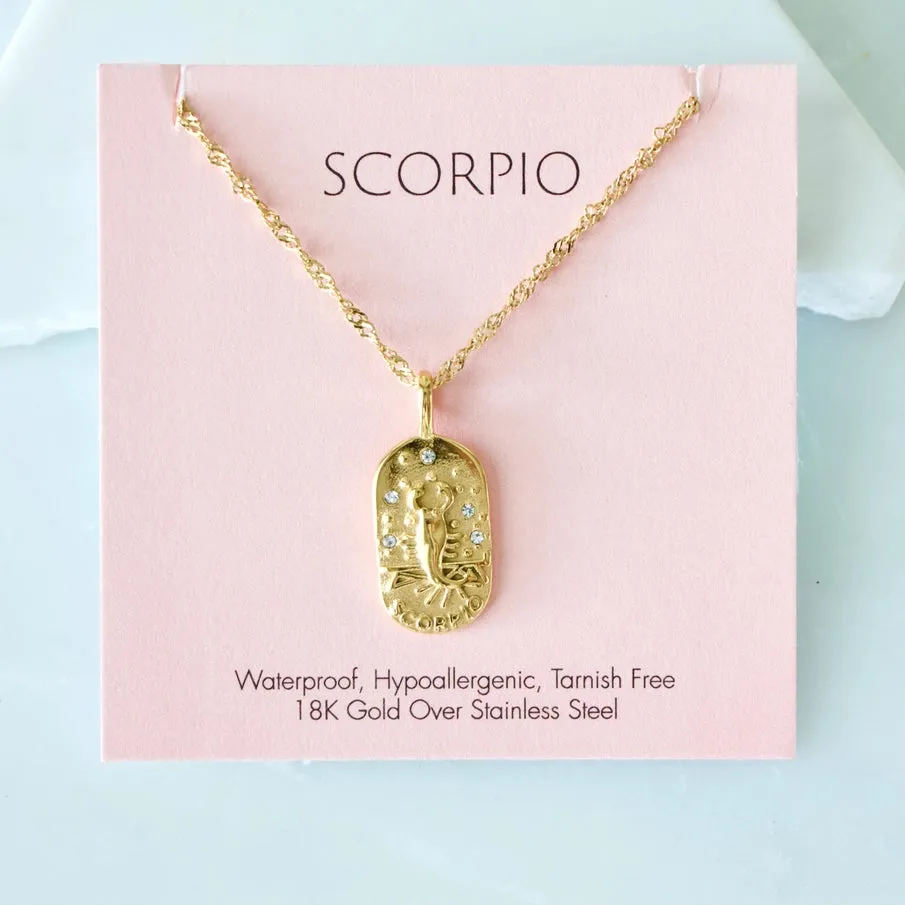 Oval Zodiac Sign Necklaces