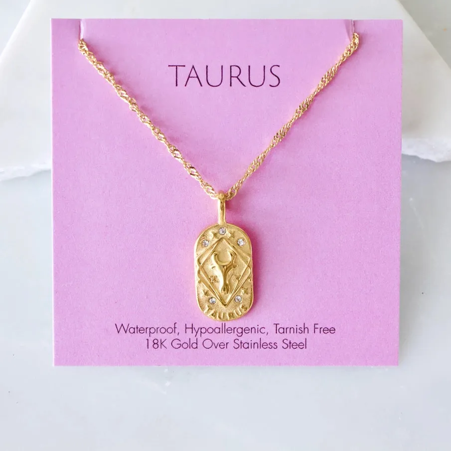 Oval Zodiac Sign Necklaces
