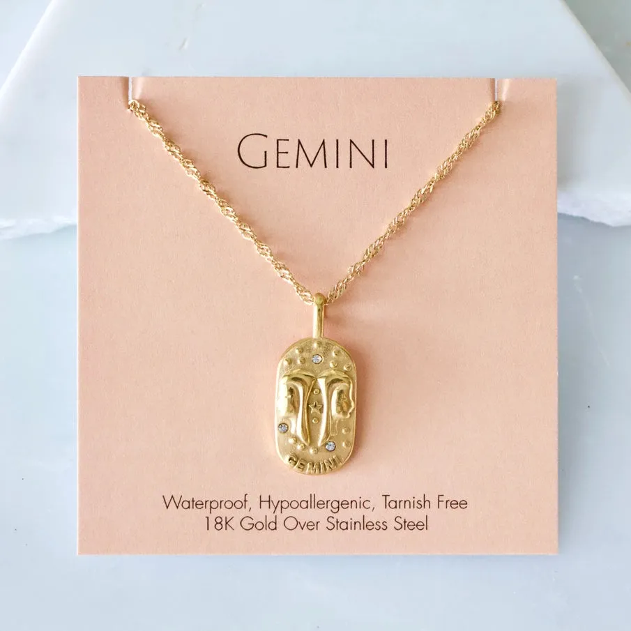 Oval Zodiac Sign Necklaces