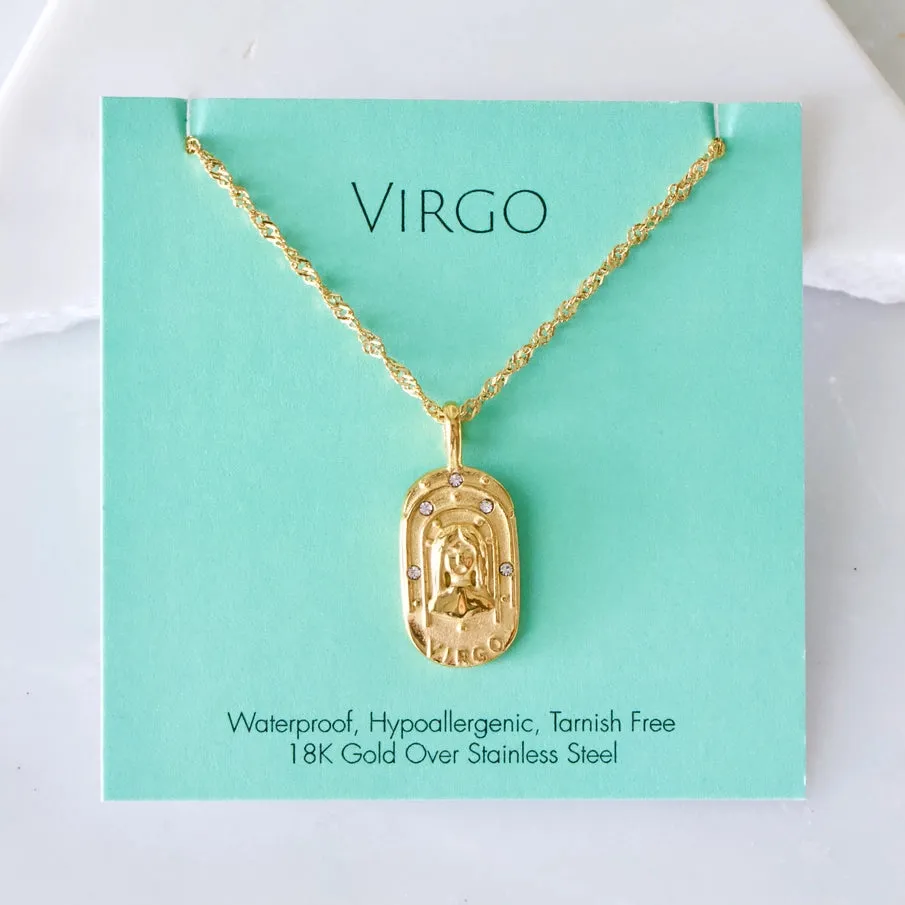 Oval Zodiac Sign Necklaces