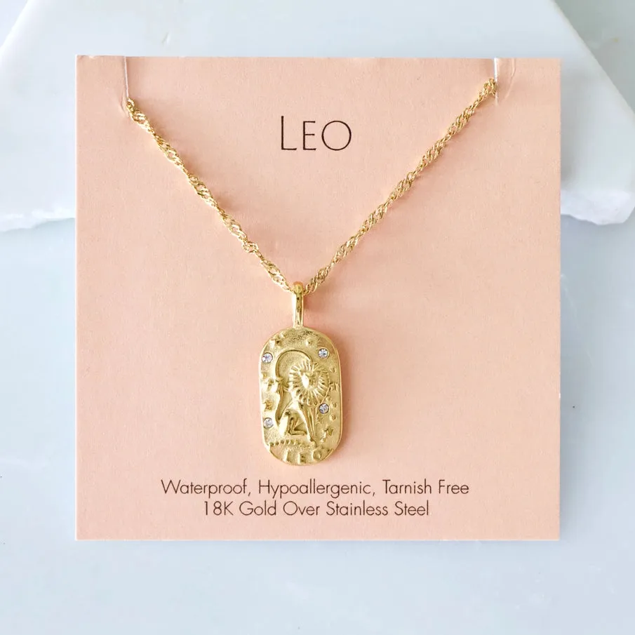 Oval Zodiac Sign Necklaces