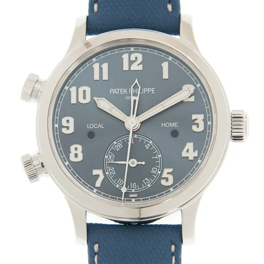 Patek Philippe Calatrava Pilot Travel Time Automatic 'Singapore' Blue Dial Watch 7234A-001