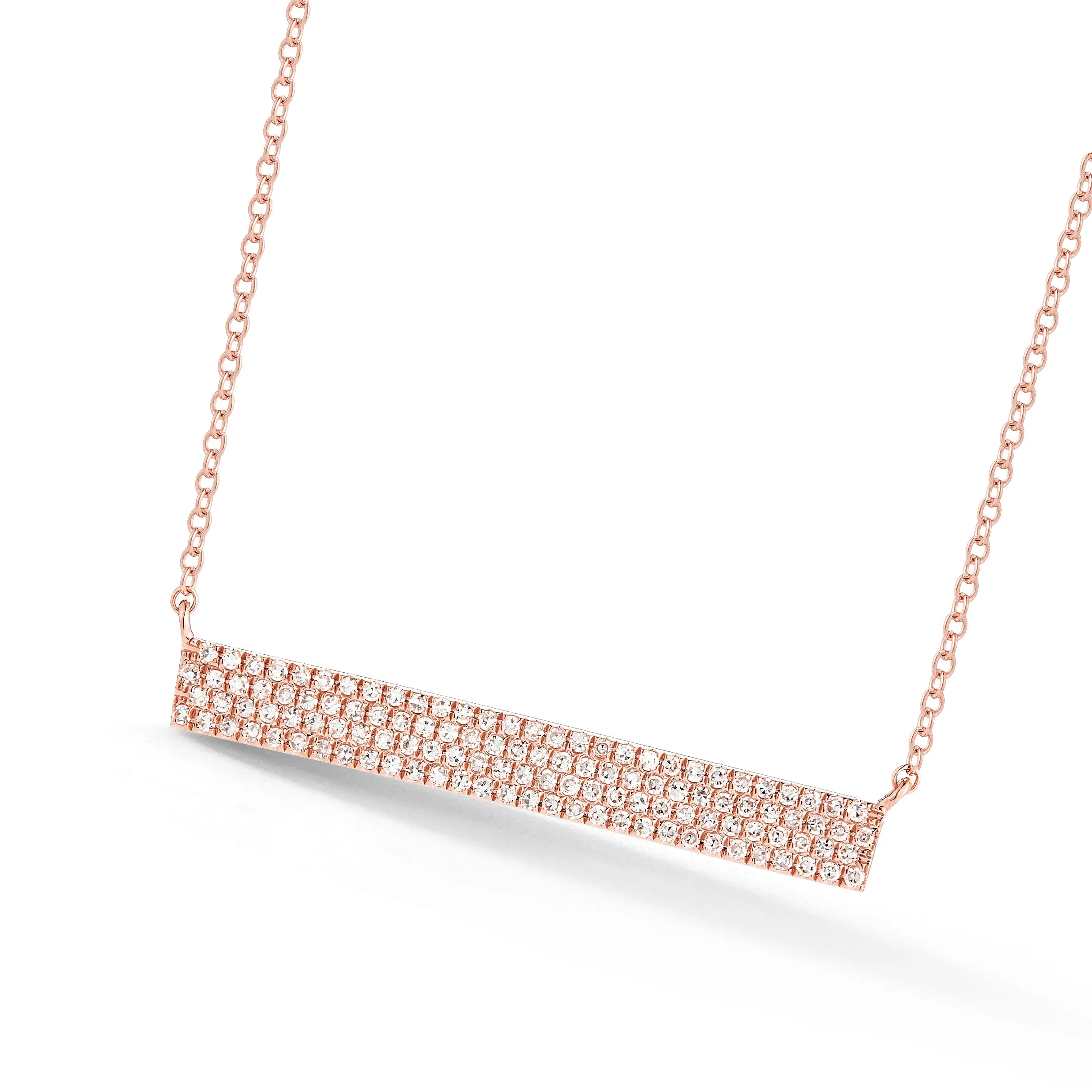 Pave Diamond Bar Necklace