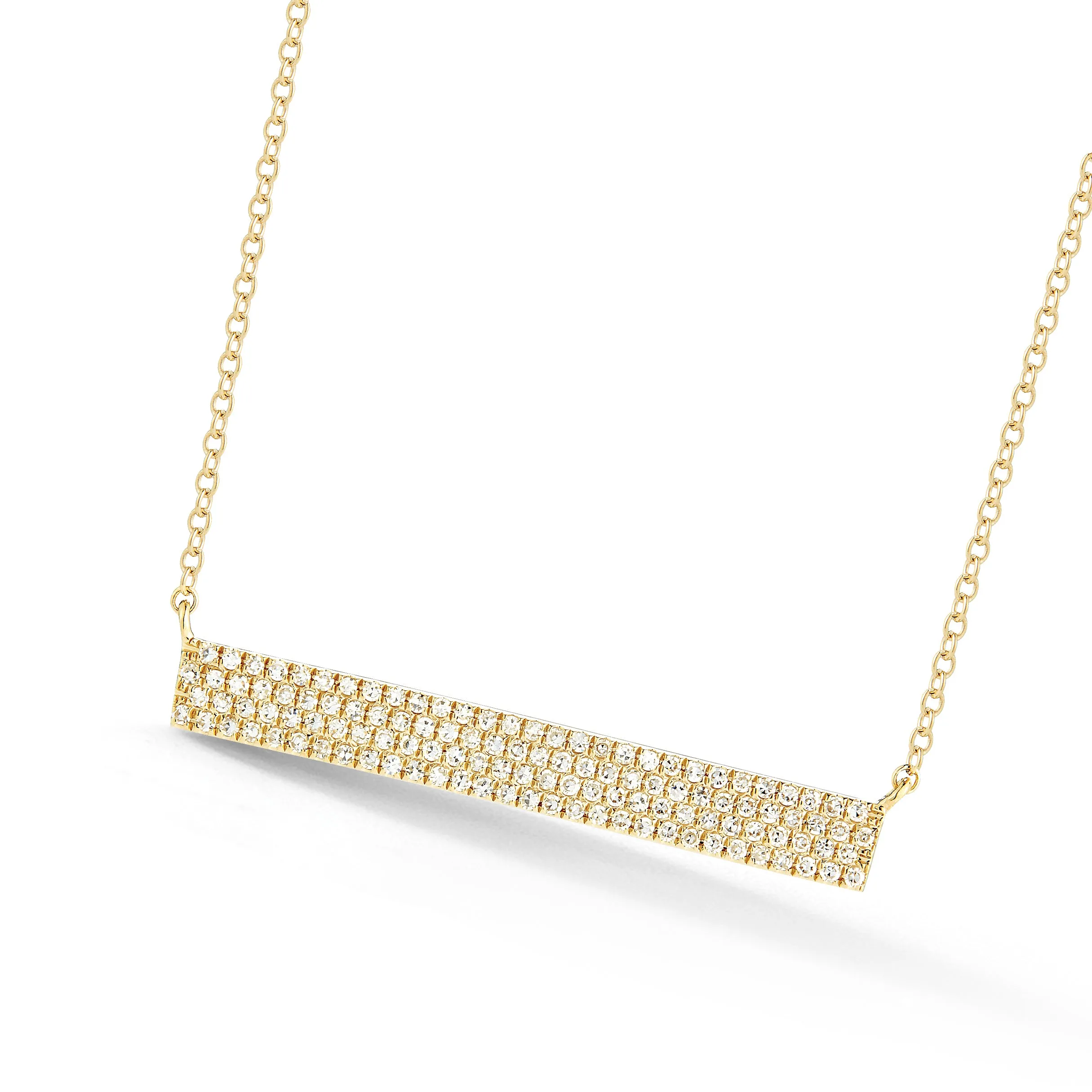 Pave Diamond Bar Necklace