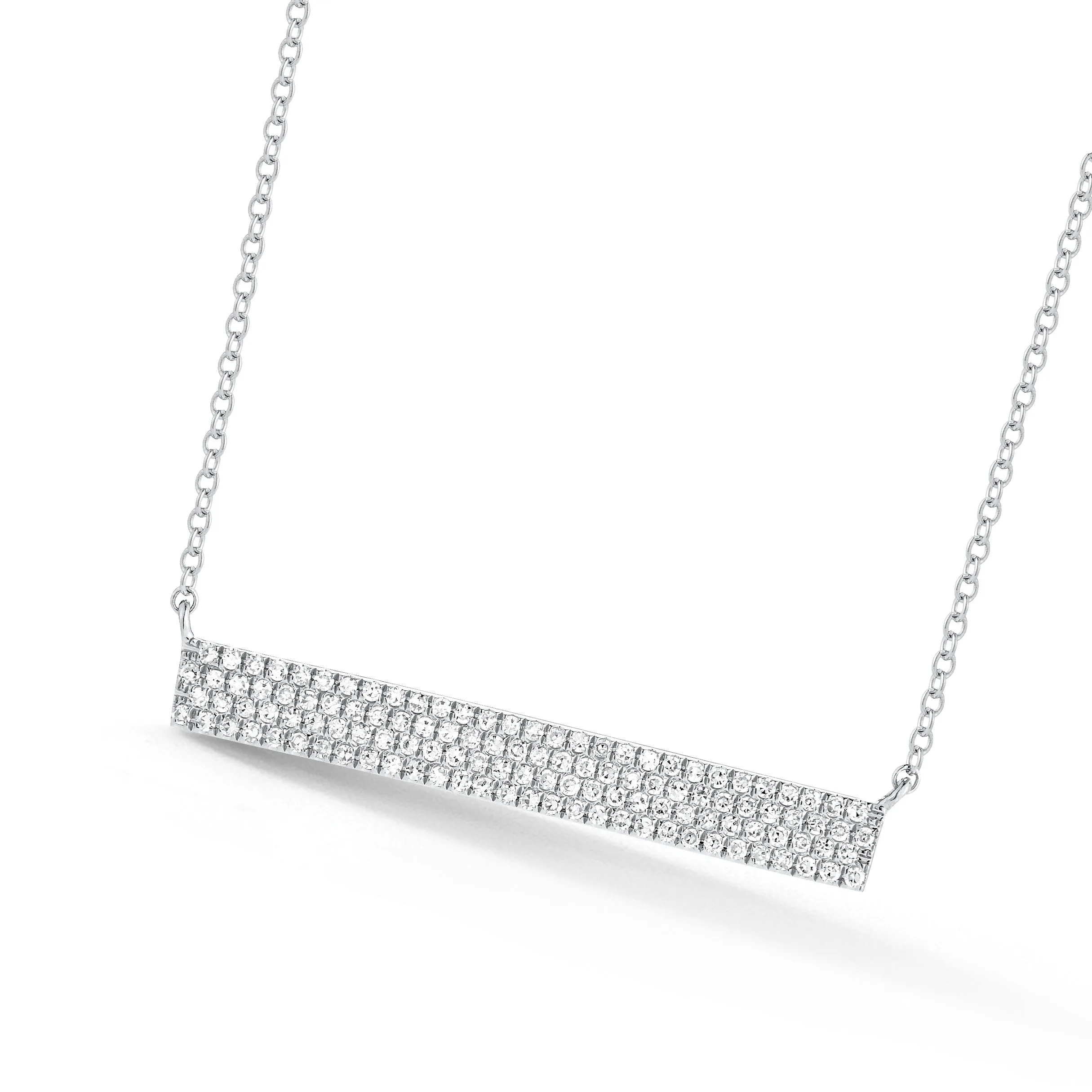 Pave Diamond Bar Necklace