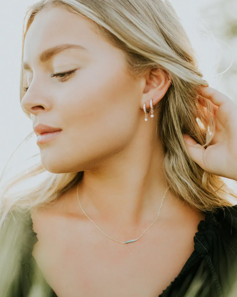 Peridot Bar Necklace - August