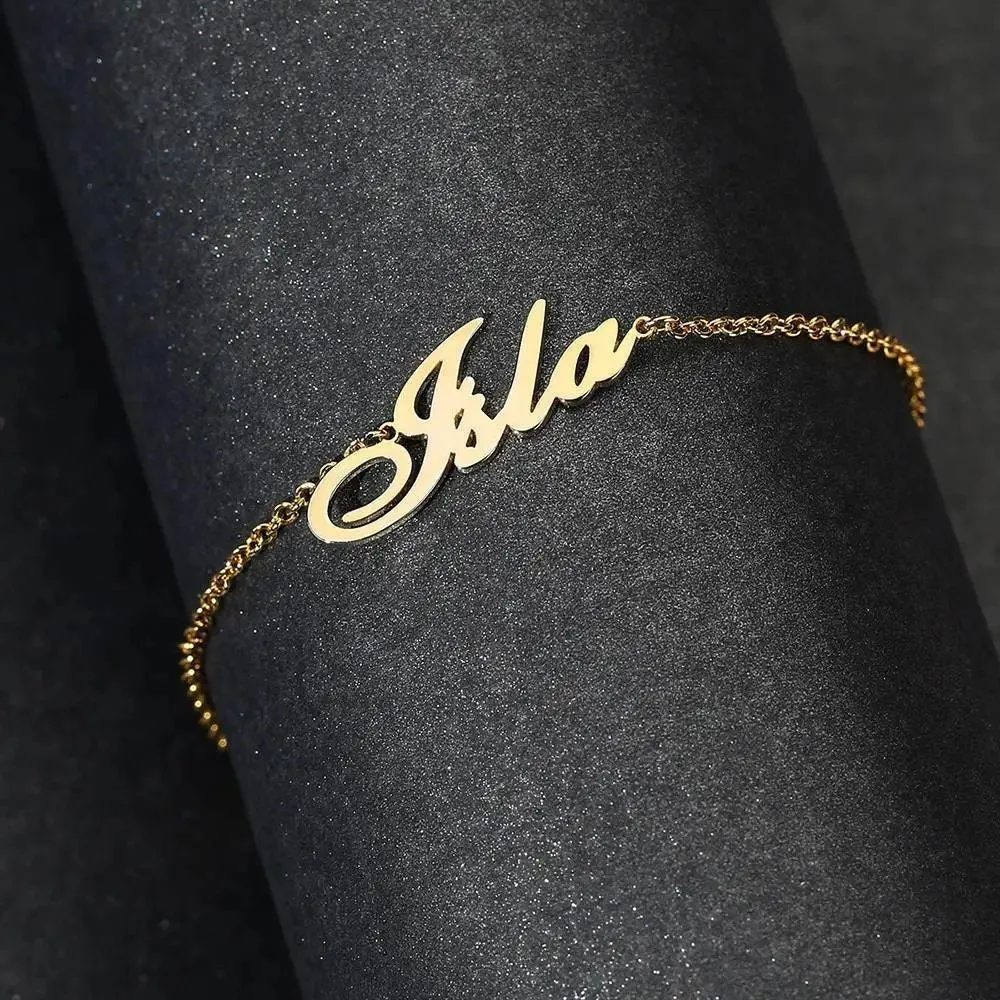Personalised Name Anklet Stainless Steel