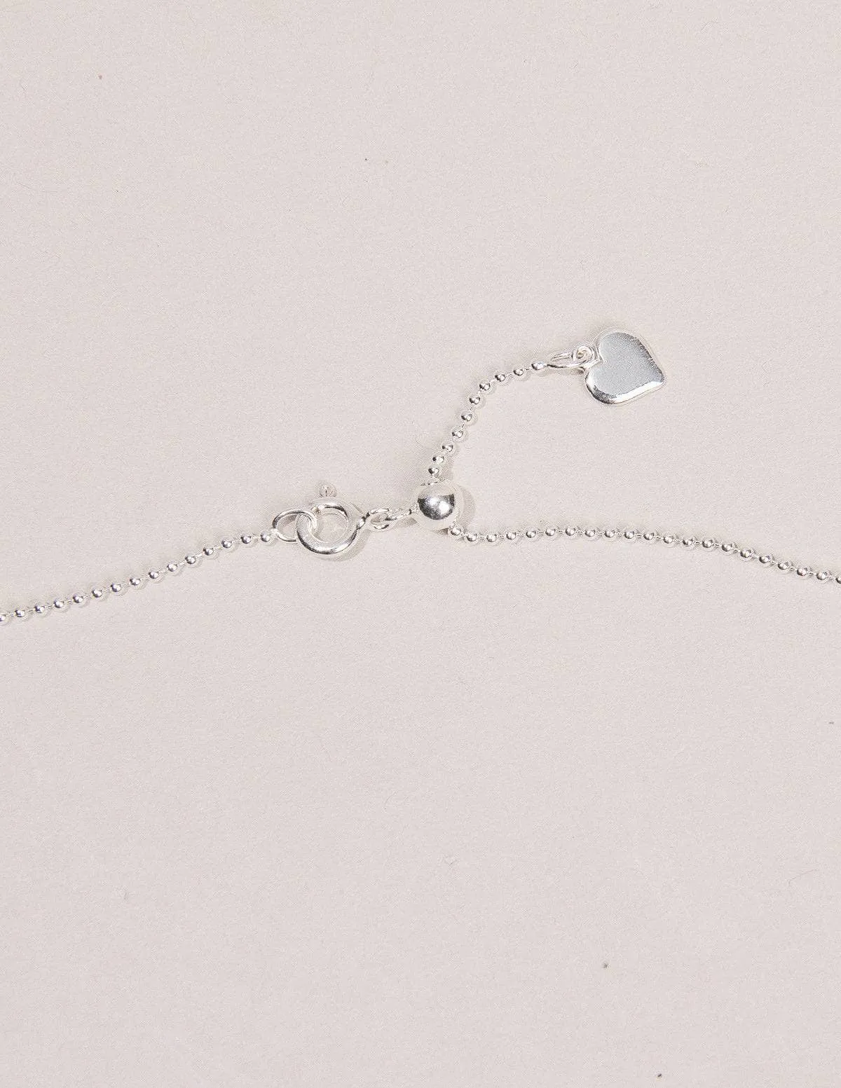 Petite Rainbow Moonstone Silver Necklace