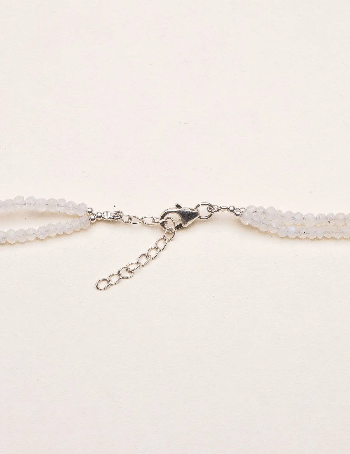 Rainbow Moonstone Beaded Necklace