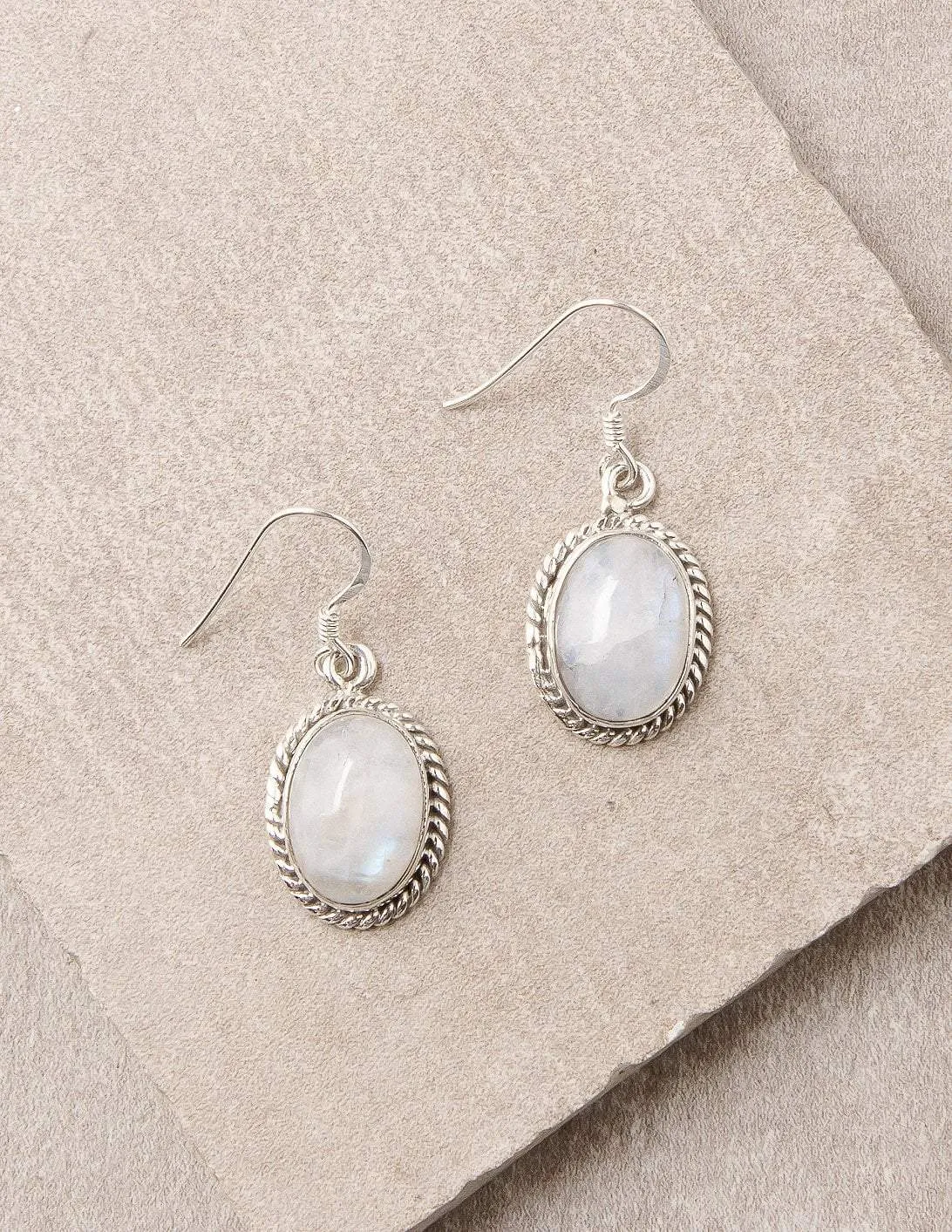 Rainbow Moonstone Earrings