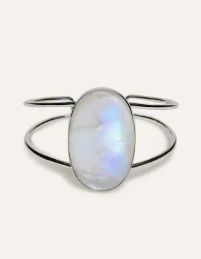 Rainbow Moonstone Gemstone Cuff - One Of A Kind