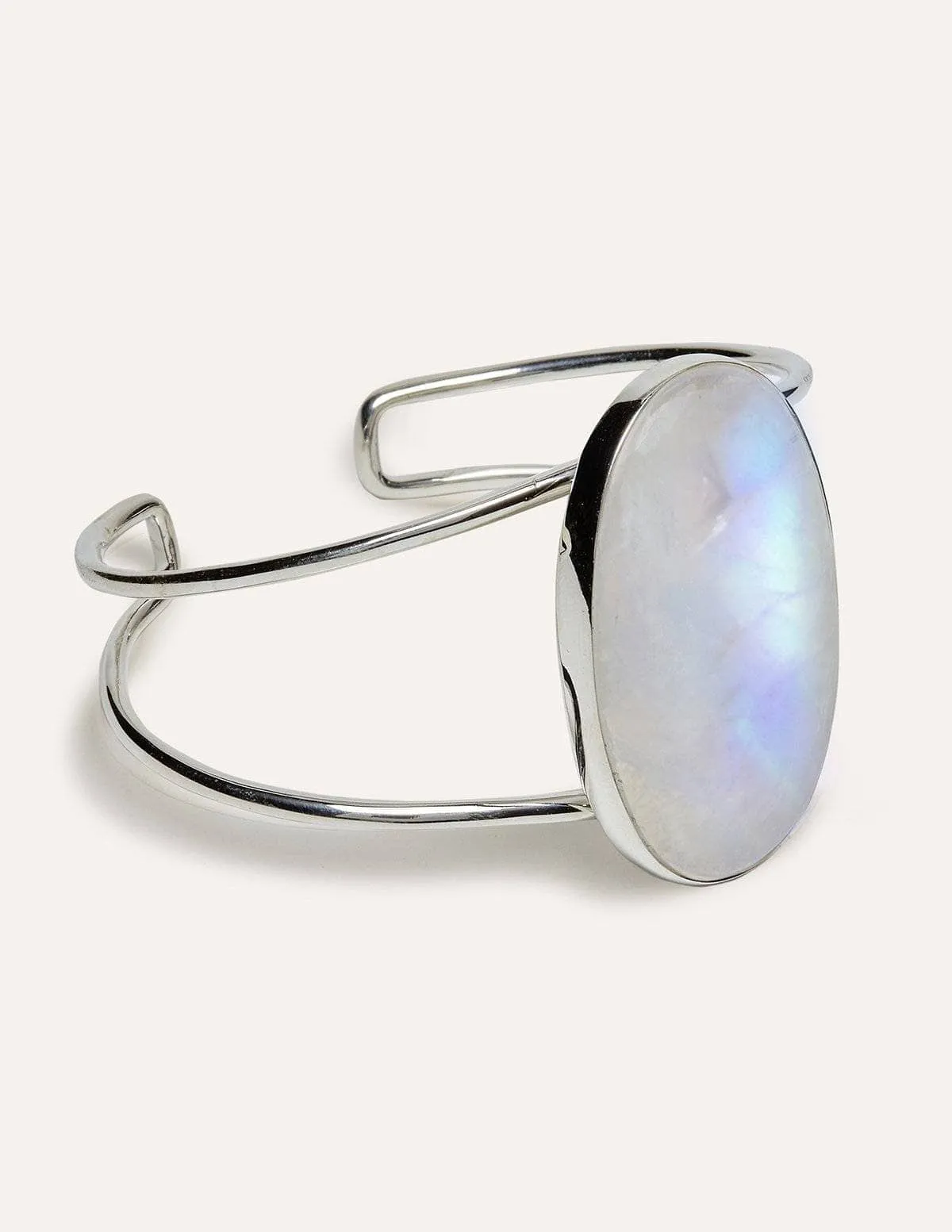 Rainbow Moonstone Gemstone Cuff - One Of A Kind