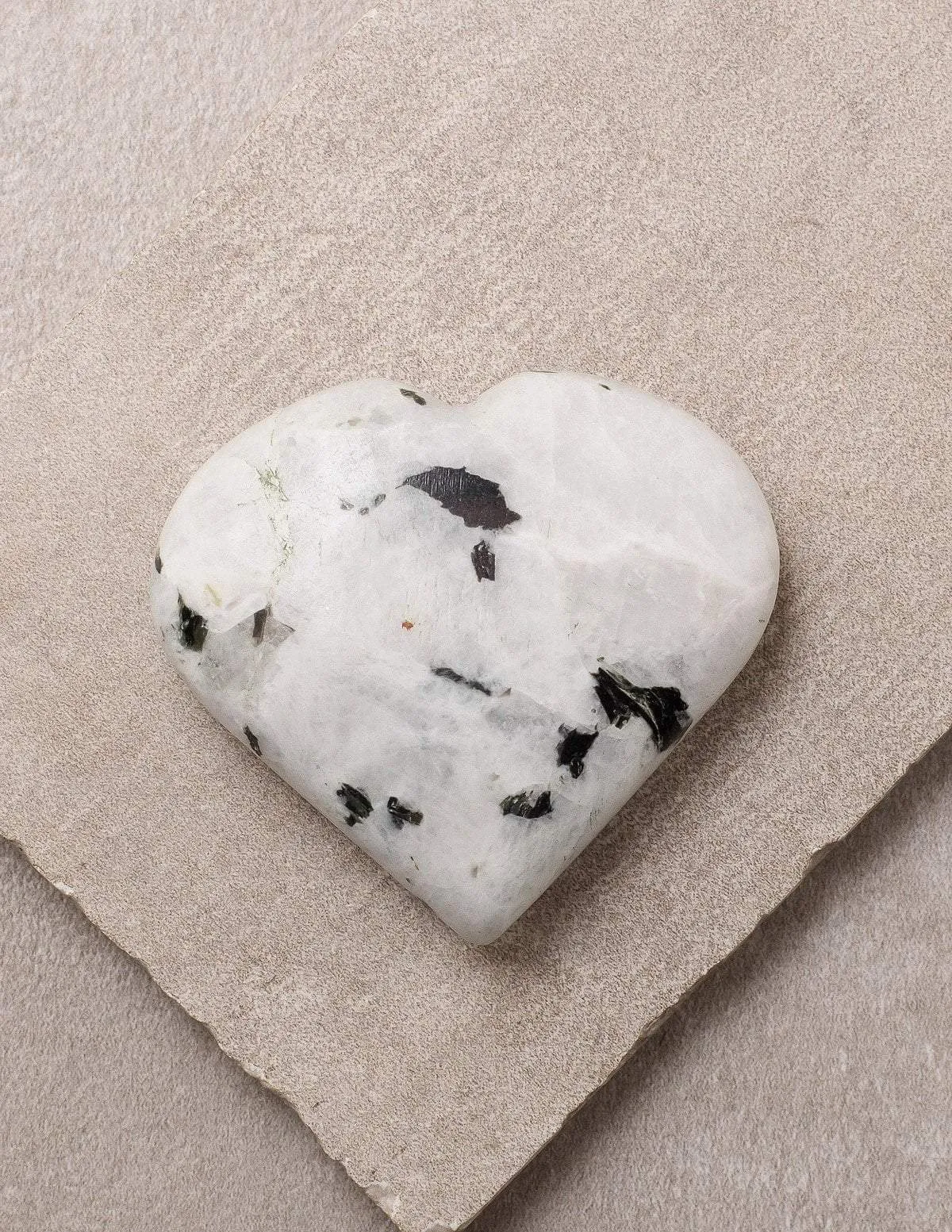 Rainbow Moonstone Gemstone Heart