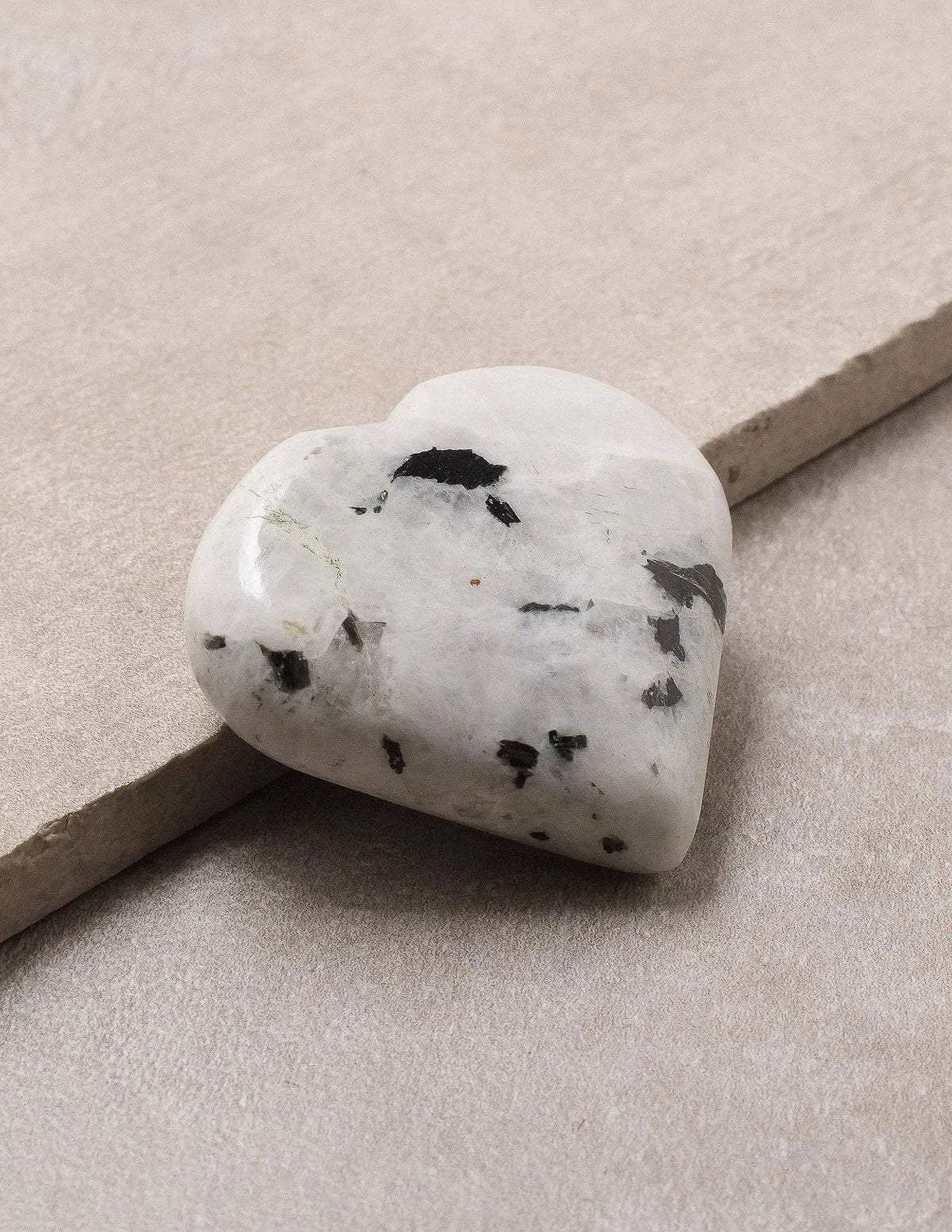 Rainbow Moonstone Gemstone Heart