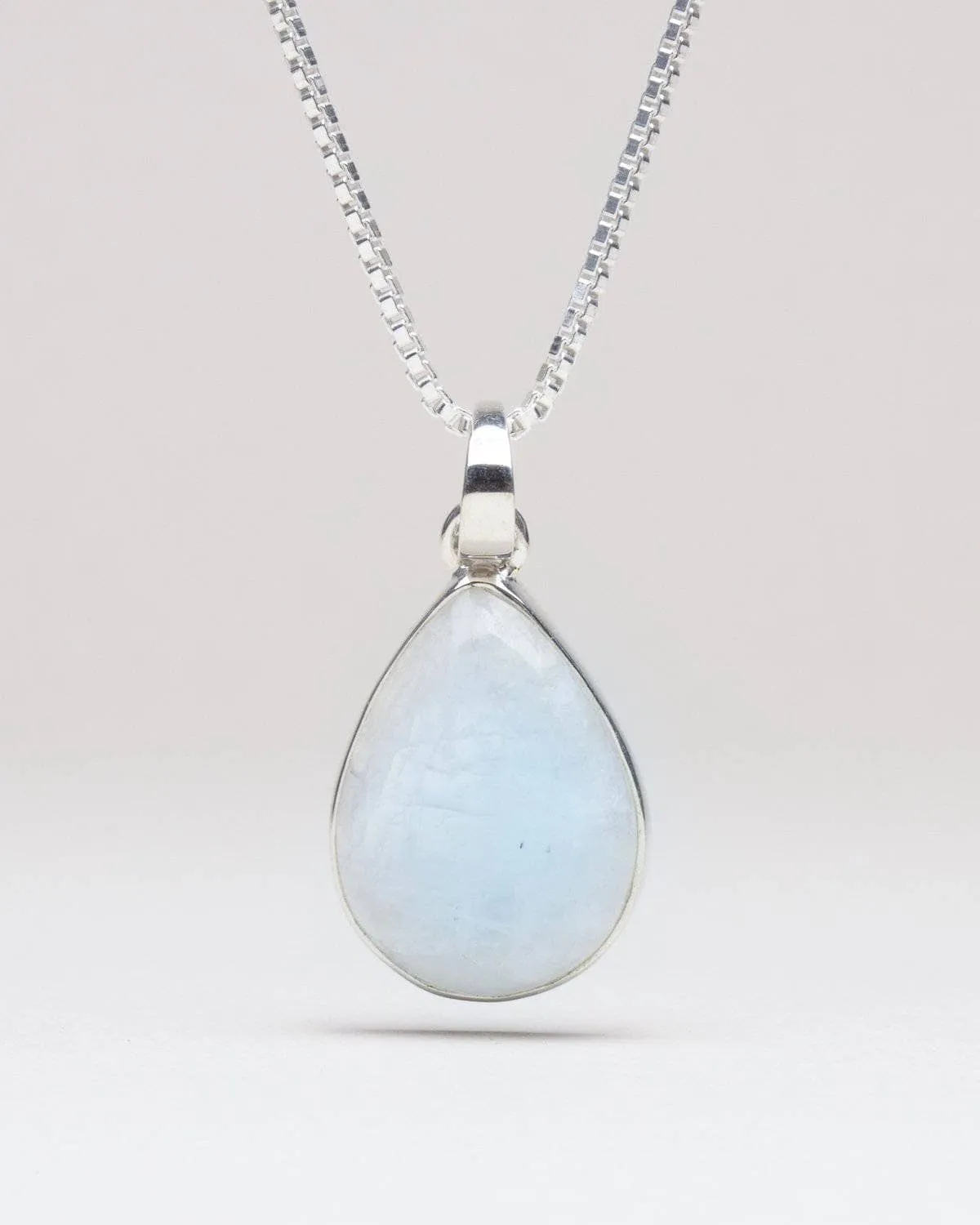 Rainbow Moonstone Mini Pendant Necklace