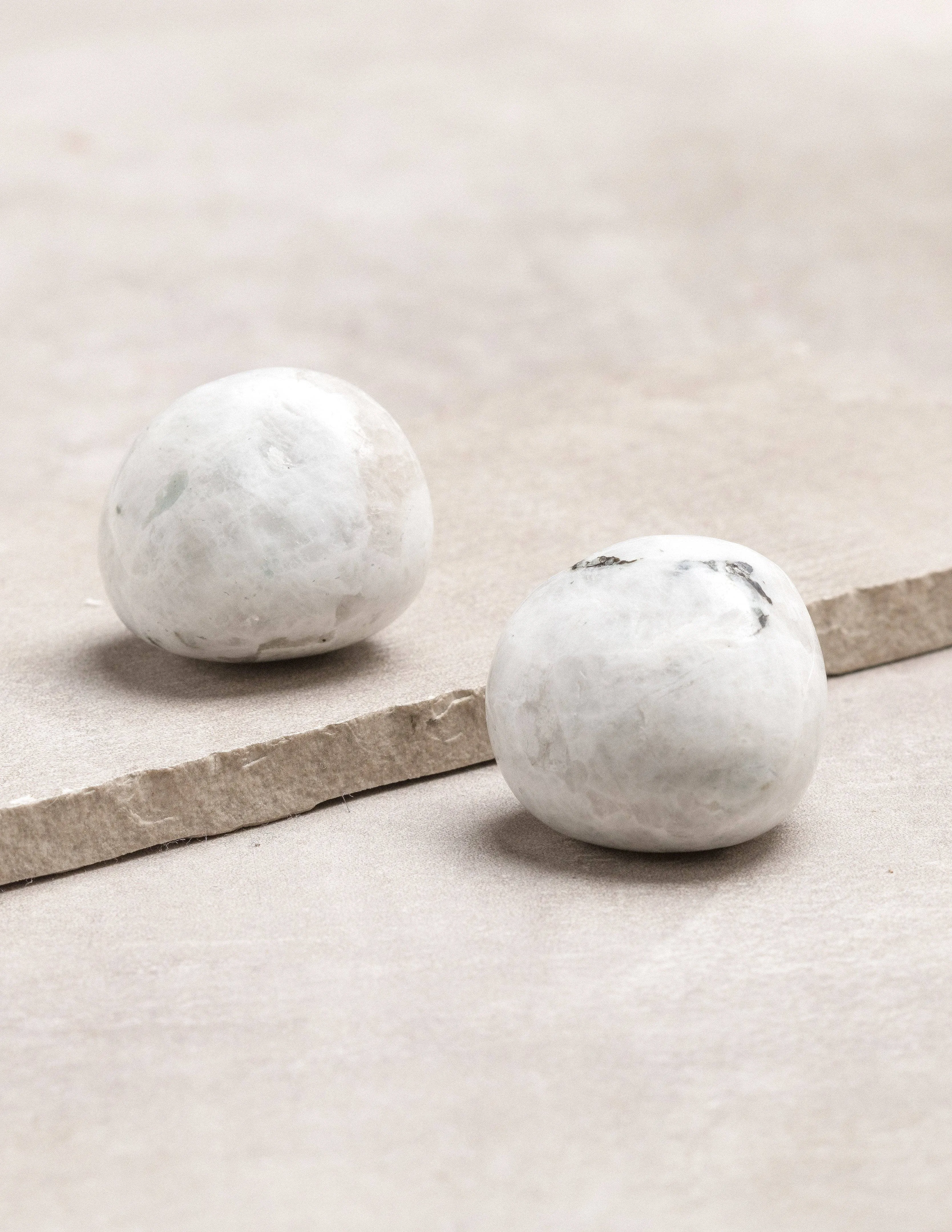 Rainbow Moonstone Pocket Stones - Set of 2