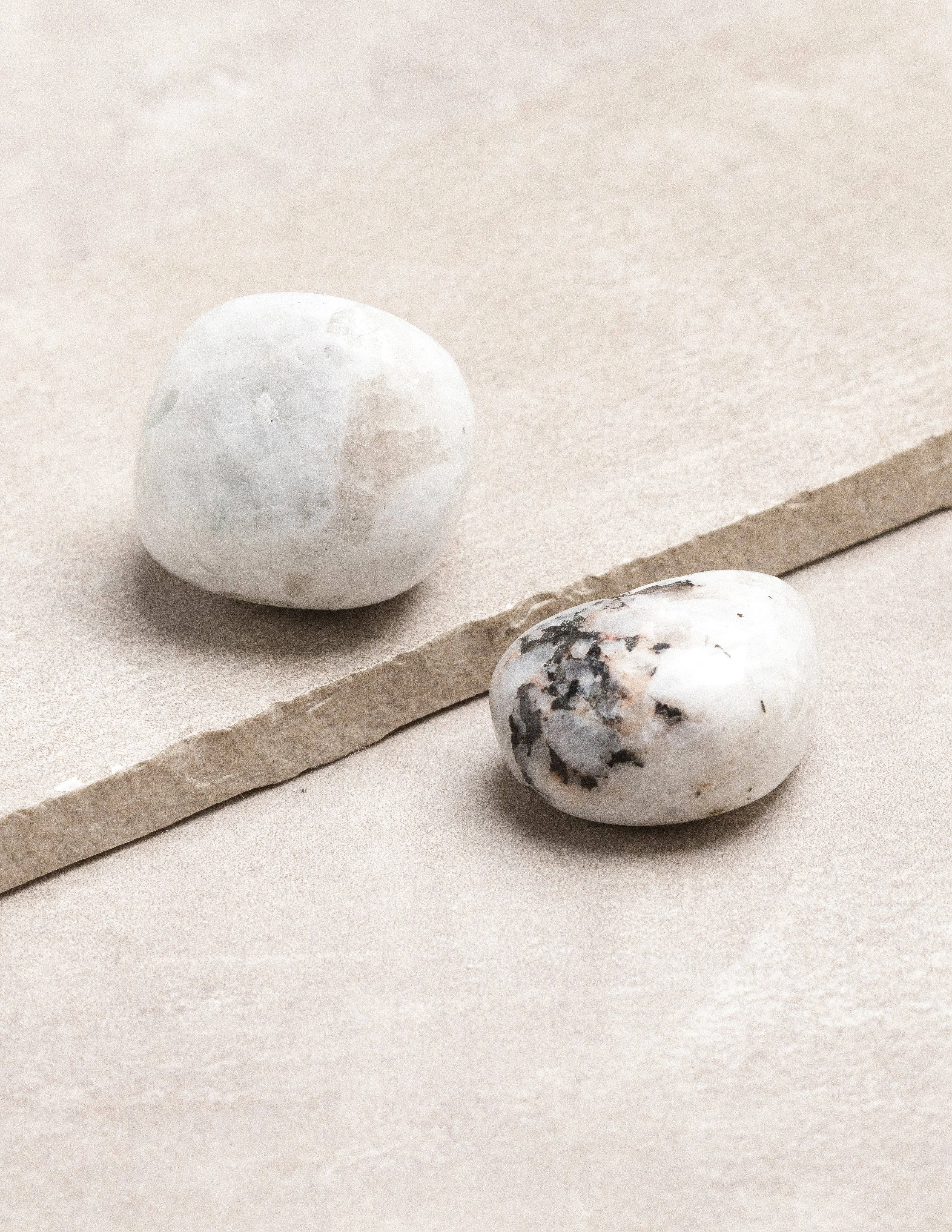 Rainbow Moonstone Pocket Stones - Set of 2