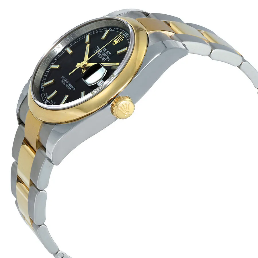 Rolex Datejust 36 Black Dial Stainless Steel and 18K Yellow Gold Oyster Bracelet Automatic Men's Watch 116203BKSO
