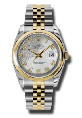Rolex Datejust 36 Silver Dial Stainless Steel and 18K Yellow Gold Jubilee Bracelet Automatic Men's Watch 116203SCAJ