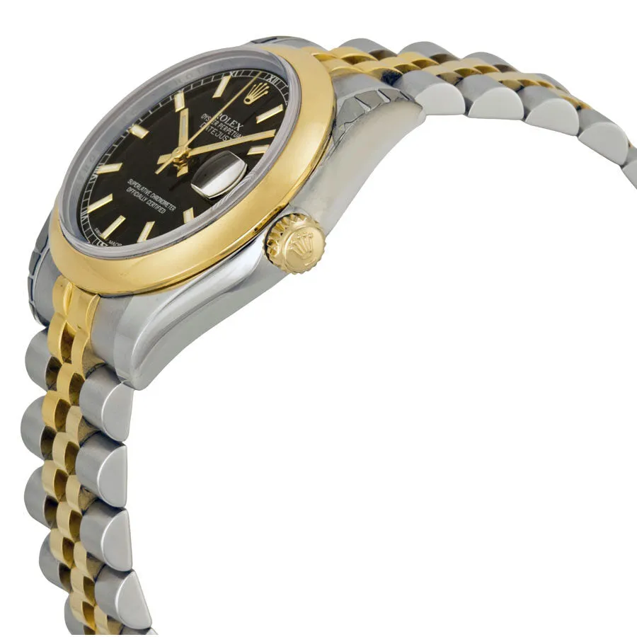 Rolex Datejust Lady 31 Black Dial Stainless Steel and 18K Yellow Gold Jubilee Bracelet Automatic Watch 178243BKSJ