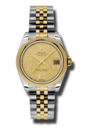 Rolex Datejust Lady 31 Champagne Dial Stainless Steel and 18K Yellow Gold Jubilee Bracelet Automatic Watch 178243CFJ