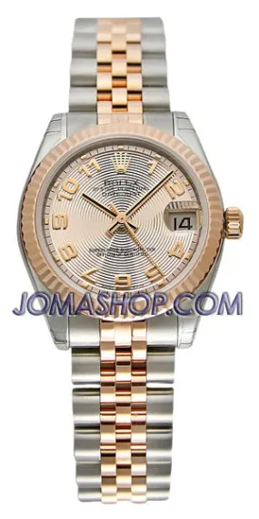 Rolex Datejust Lady 31 Silver Dial Stainless Steel and 18K Everose Gold Jubilee Bracelet Automatic Watch 178271SAJ