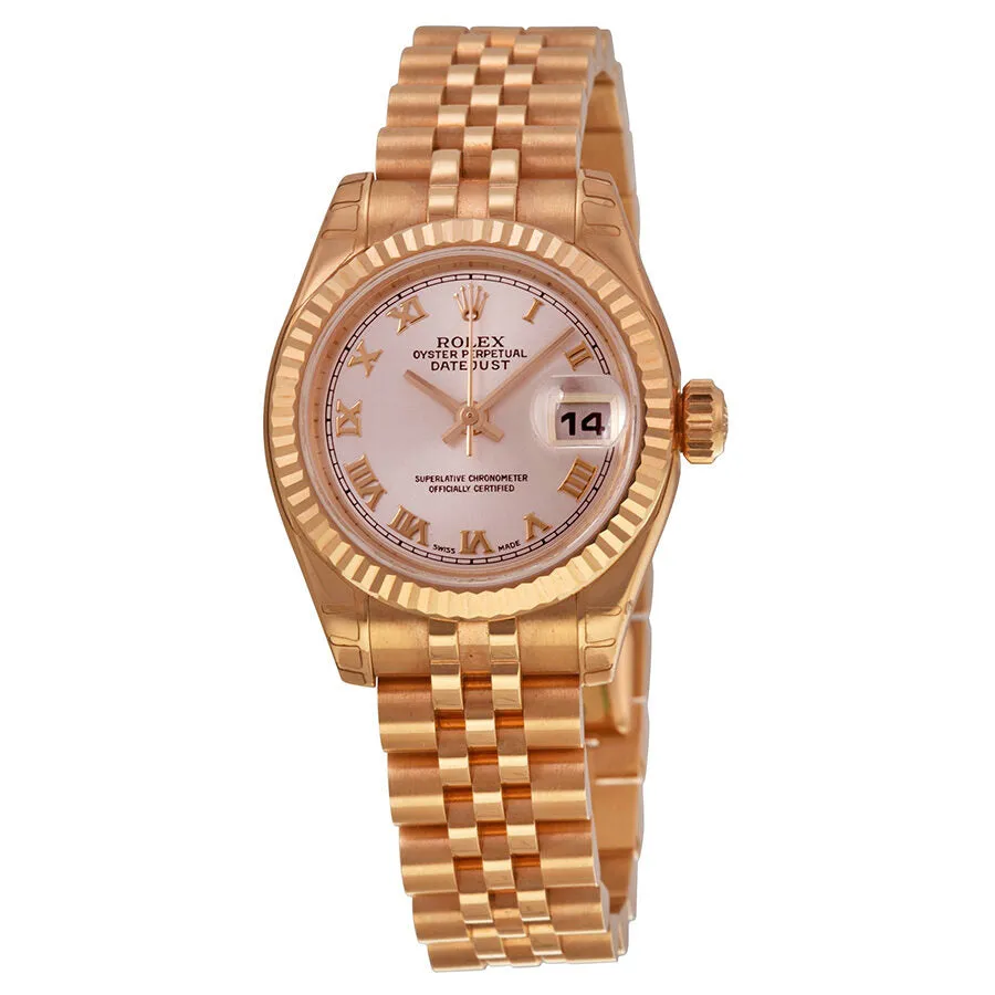 Rolex Lady Datejust 26 Champagne Dial 18K Pink Gold Jubilee Bracelet Automatic Watch 179175CRJ