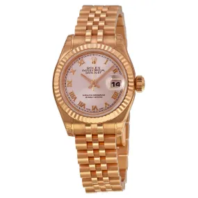 Rolex Lady Datejust 26 Champagne Dial 18K Pink Gold Jubilee Bracelet Automatic Watch 179175CRJ