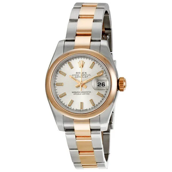 Rolex Lady Datejust 26 Silver Dial Stainless Steel and 18K Everose Gold Oyster Bracelet Automatic Watch 179161SSO