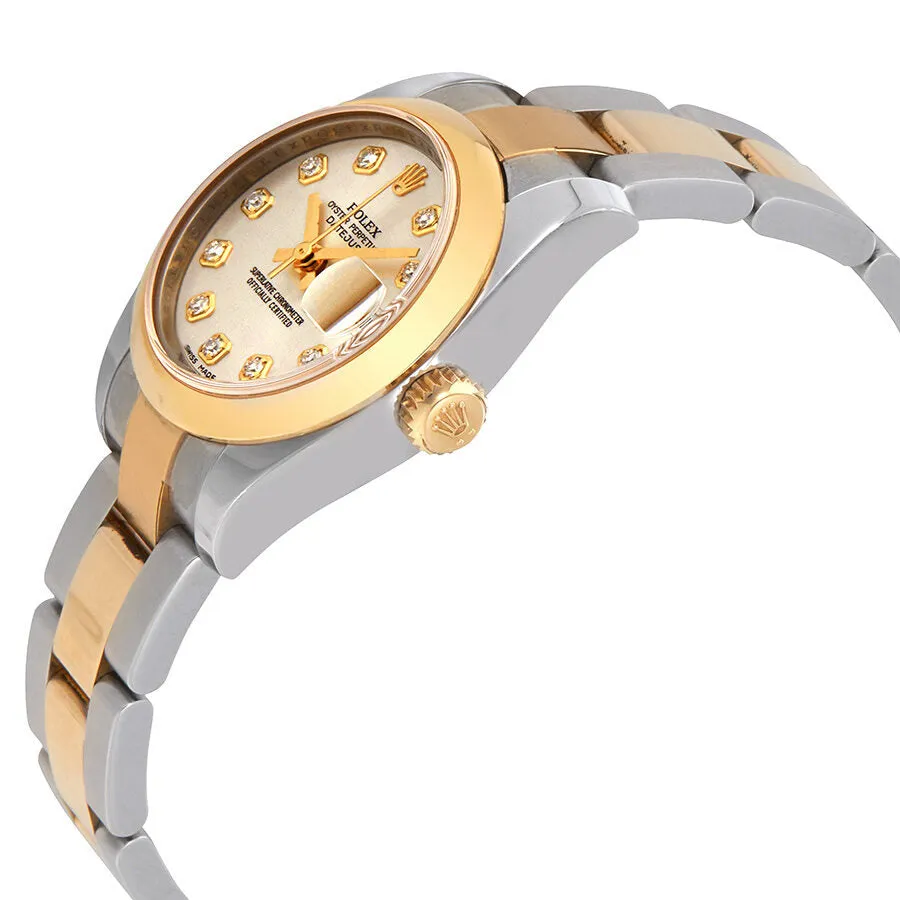 Rolex Lady Datejust 26 Silver Dial Stainless Steel and 18K Yellow Gold Oyster Bracelet Automatic Watch 179163SDO