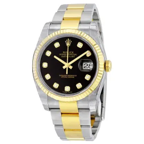 Rolex Oyster Perpetual Datejust 36 Black Dial Stainless Steel and 18K Yellow Gold Bracelet Automatic Men's Watch 116233BKDO