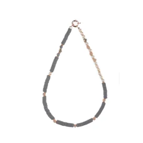 Royale Rose Gold   Gray Necklace